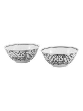 Hermes Bowl 2 Ceramic White Black